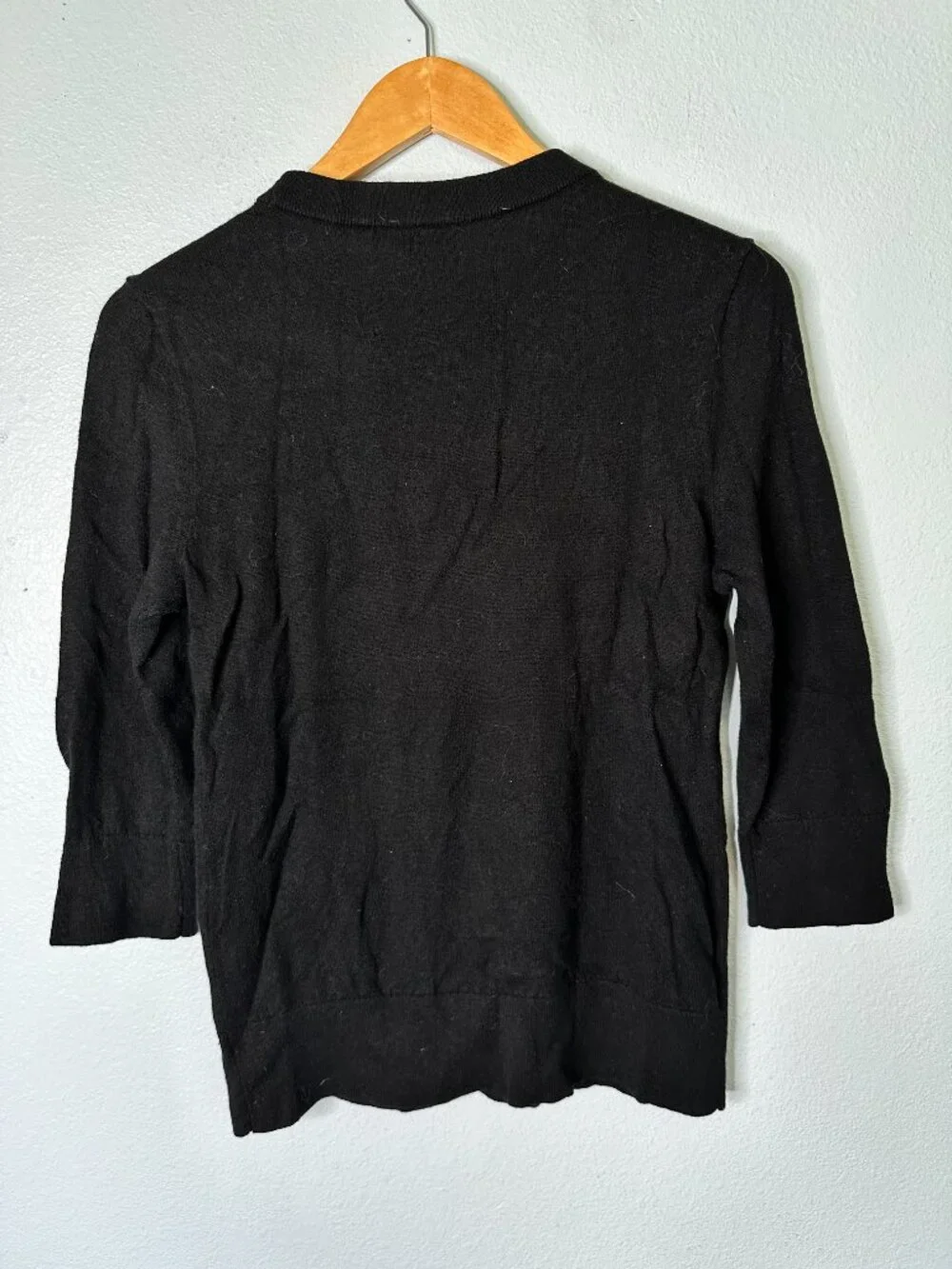 Kate Spade Avaline Sweater Jeweled Black Wool Cashmere Pullover Medium